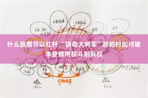 什么股票可以杠杆 “镇岛大将军”郝柏村如何被李登辉用权斗削兵权