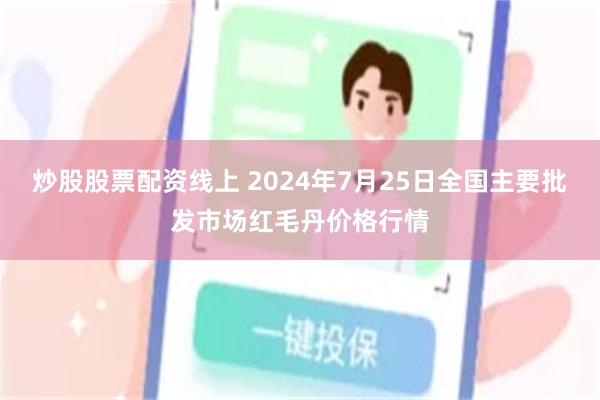 炒股股票配资线上 2024年7月25日全国主要批发市场红毛丹价格行情