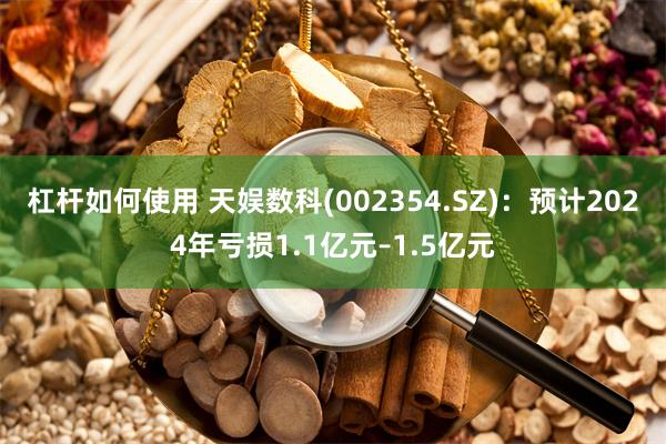 杠杆如何使用 天娱数科(002354.SZ)：预计2024年亏损1.1亿元–1.5亿元